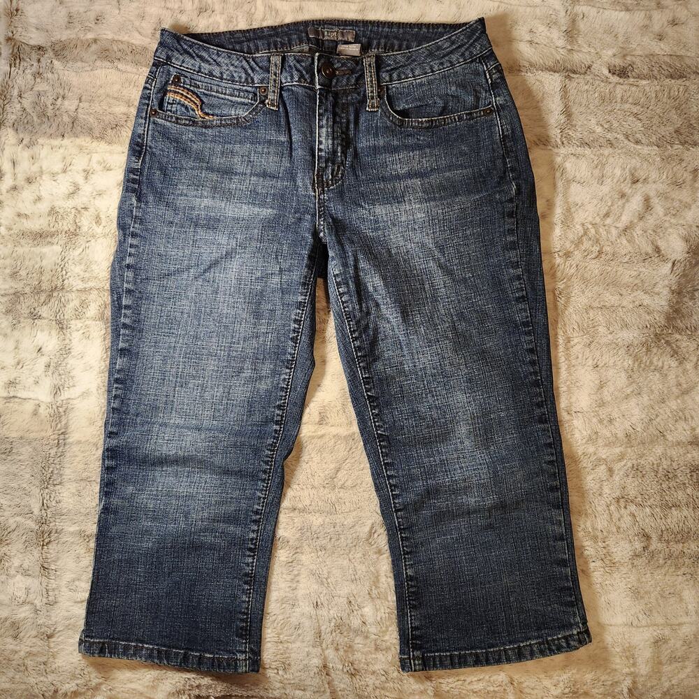 Apt. 9 Denim Capri Cropped Jeans Women’s Size 4 Blue Casual Stretch